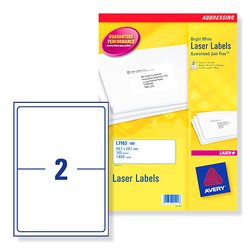 Avery Quickpeel Laser Labels 143 X 200mm 2 Label