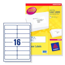 Quickpeel Laser Labels 34 X 99mm 16 Labels