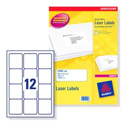 Avery Quickpeel Laser Labels 72 X 63mm 12 Labels