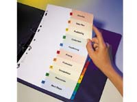 AVERY ReadyIndex 5 part europunched printable