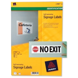 Avery Signage Labels Laser Self-laminating 2 per