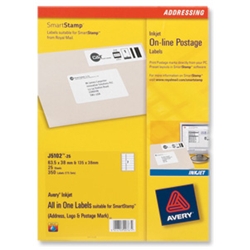 Avery Smartstamp Labels Inkjet All-in-One 7/2