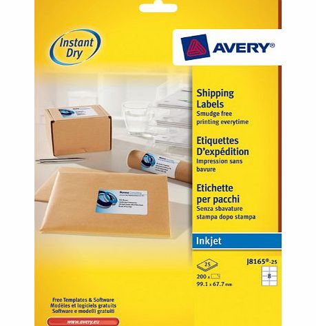 AVERY White Inkjet Address Labels (J8165)