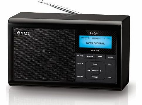  Neon Digital Radio - High Gloss Black