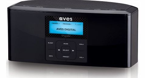 AVES  Oxygen Dual Alarm Digital Radio Clock With Large LCD Display, DAB, DAB , and digital radio