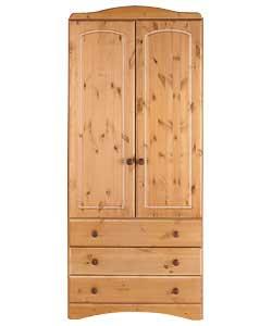 Aviemore 2 Door 3 Drawer Wardrobe - Pine
