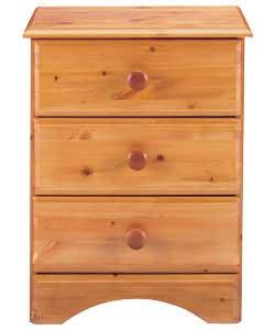 Aviemore 3 Drawer Bedside Chest - Pine