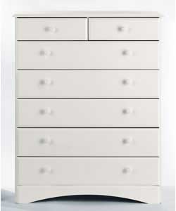 Aviemore 5 plus 2 Drawer Chest - White