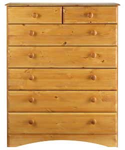 aviemore 5 Wide 2 Narrow Drawer Chest - Pine