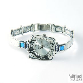 Aviv Silver Ladies Sterling Silver Opal Set Square