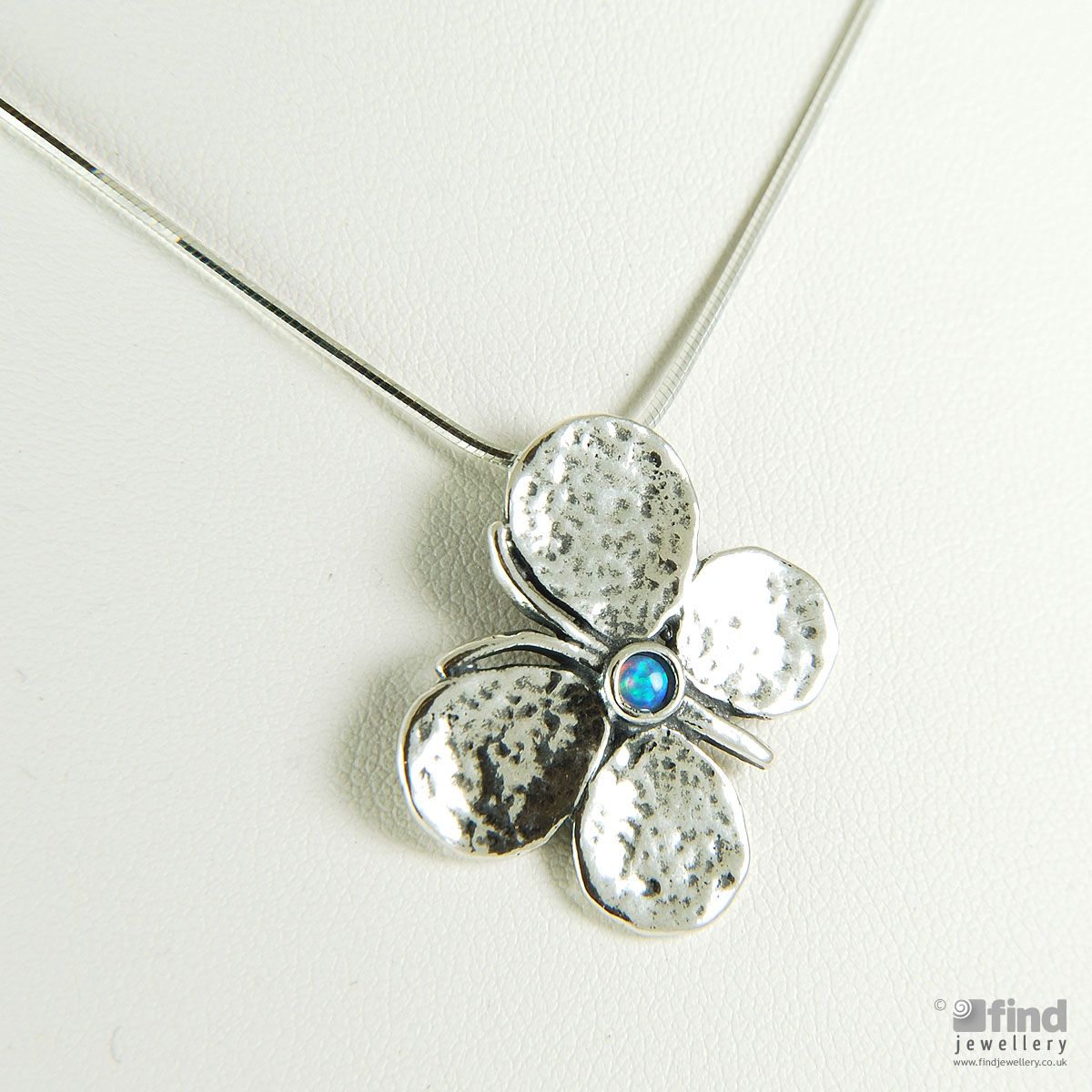 Aviv Silver Sterling Silver Opal Set Butterfly Pendant