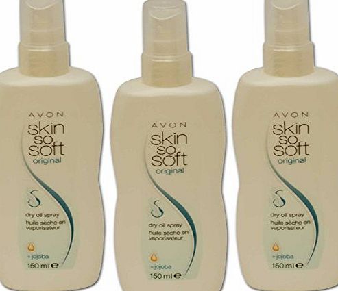 avon 3 x Avon Skin So Soft Original Dry Oil Body Spray-The Alternative to Insect Flies Mosquito Flea Repellent - Even Great For Horses Cats Dogs