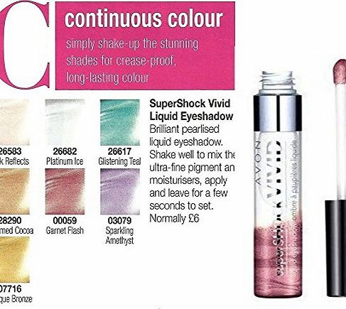 Avon Supershock Vivid Liquid Eyeshadow PLATINUM ICE Avon