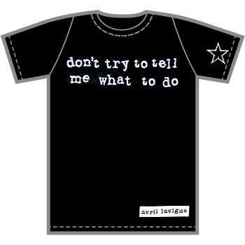 Avril Lavigne Black Lyrics T-Shirt