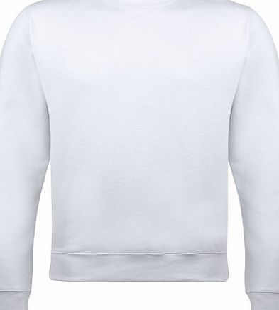 AWDis Just Hoods AWDis Unisex Crew Neck Plain Sweatshirt (280 GSM) (M) (Artic White)