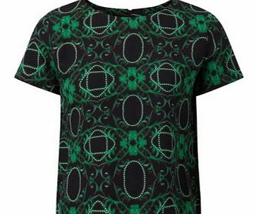 Green Abstract Print T-Shirt 3311345