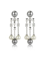 Glass Pearl Drops Clip On Earrings