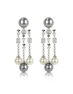 Glass Pearl Drops Clip On Earrings