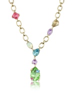 AZ Collection Multicolor Swarovski Crystal Drop Necklace