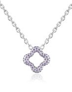 AZ Collection Purple Swarovski Crystal Pendant Necklace
