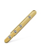 AZ Collection Screw Decorated Gold Plated Tie Clip