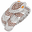 AZ Collection Streamlined Snake Swarovski Crystals Bracelet