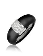 AZ Collection Swarovski Crystal Black Bangle Bracelet