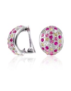 AZ Collection Swarovski Crystal Decorated Clip On Earrings
