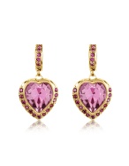 AZ Collection Swarovski Crystal Heart Drop Earrings