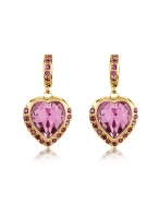 Swarovski Crystal Heart Drop Earrings
