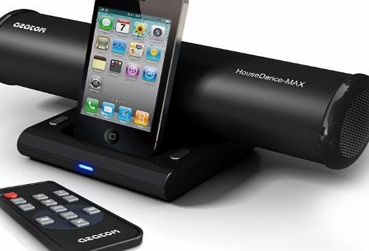 House Dance Black: iPod - iPhone - iPod Touch and Nano docking station speaker. Produces 24 Watts of High Quality Sound - Great Vocals and Deep Bass reproduction - Unique scratch resistant des