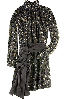 Tippi lurex brocade dot dress