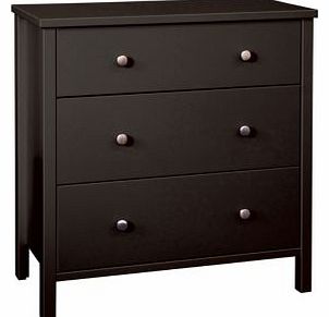 B&Q Coffee 3 Drawer Chest (W)804mm