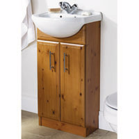 B&Q Compact Vanity Unit Antique Pine Effect
