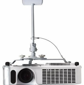 B-Tech BT881 Projector Ceiling Mount with Short Drop in White