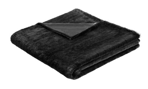 B@Home Biederlack 150 x 200 cm Mondaine Blanket Throw, Black