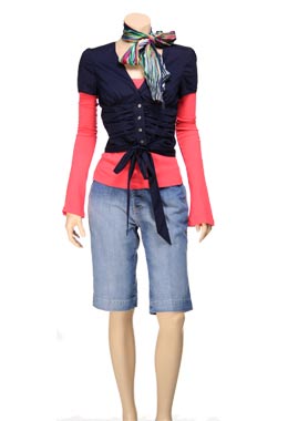 Ba&sh Denim Bermuda Shorts by Ba&sh