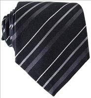 Babette Wasserman Black Pencil Stripe Tie by