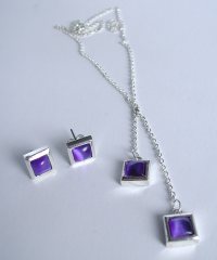 Mosaic necklace and earrings