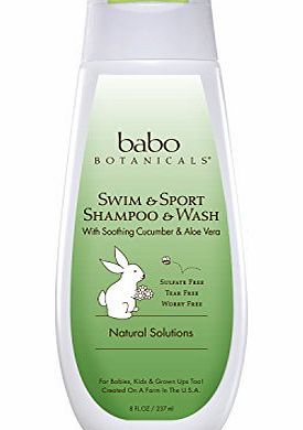 Babo Botanicals Cucumber Aloe Vera Clean Sport Shampoo, 8 oz