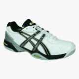 ASICS Gel-Challenger 7 OC Mens Tennis Shoes , UK8, WHITE/BLACK MOSS/LIME