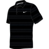 Babolat NIKE Dri-Fit Yarn Dyed Polyester Mens Polo Shirt, M, DARK OBSIDIAN/WHITE