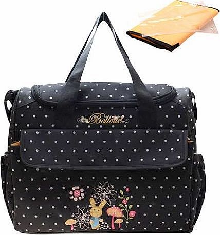 New Black Baby Large Changing Bag Nappy Bags Tote
