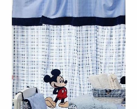 Baby Bedding Design Blue Mickey Mouse 2 Curtains