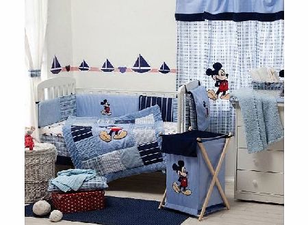 Baby Bedding Design Blue Mickey Mouse Bedding Collection 4 Pc Crib Bedding Set