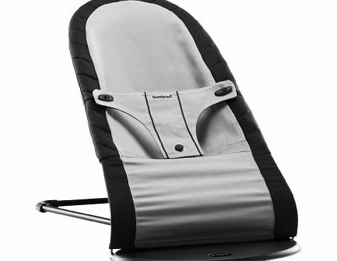Baby Bjorn BabyBjorn Fabric Seat Cover for Babysitter Balance Bouncer (Black/ Silver, Cotton Mix)