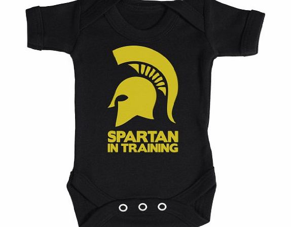 Baby Buddha - Spartan In Training Baby Bodysuit Baby Top 6-12M Black