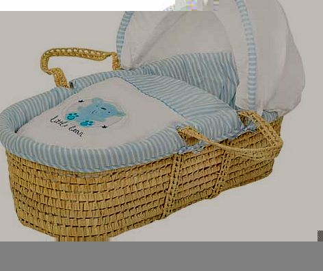 Baby Elegance Palm Moses Basket - Blue