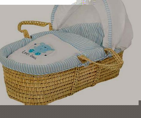 Baby Elegance Palm Moses Basket - Blue