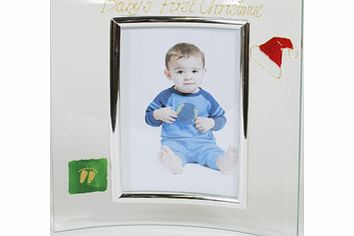 Baby First Christmas Glass Frame - Landscape